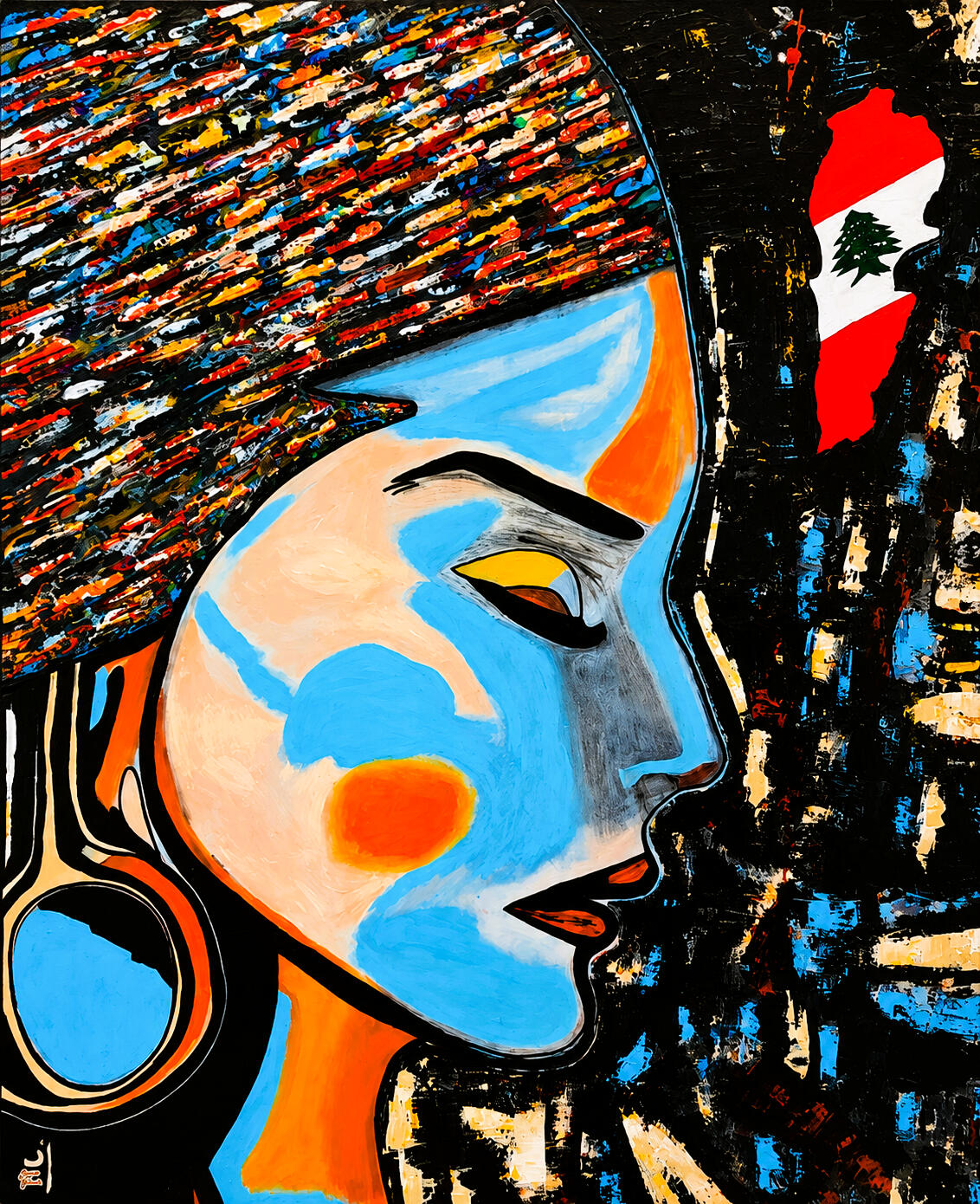Echoes of Nostalgia Echoes of Nostalgia by Lebanese Painter Georges Salameh — original contemporary figurative painting in expressive acrylic on canvas with warm nostalgic tones.
